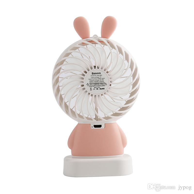 Baseus Exquisite портативный вентилятор кролик розовый — фото