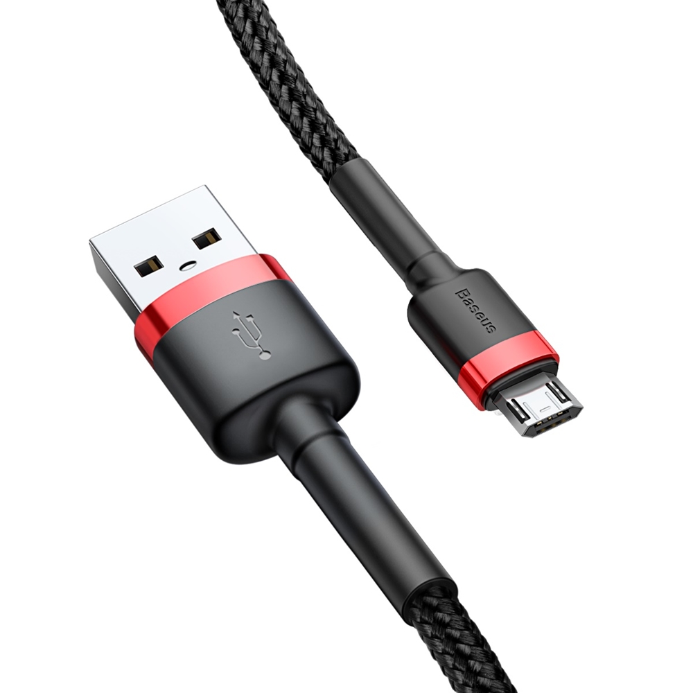 Baseus cafule Кабель USB для Micro 2.4A 1M Красный+Черный — фото