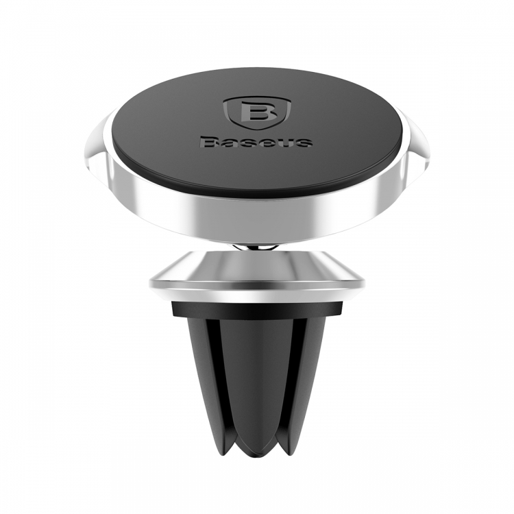 Baseus Small Ears магнитный держатель для телефона (крепление на воздуховод) цвет серебро — фото