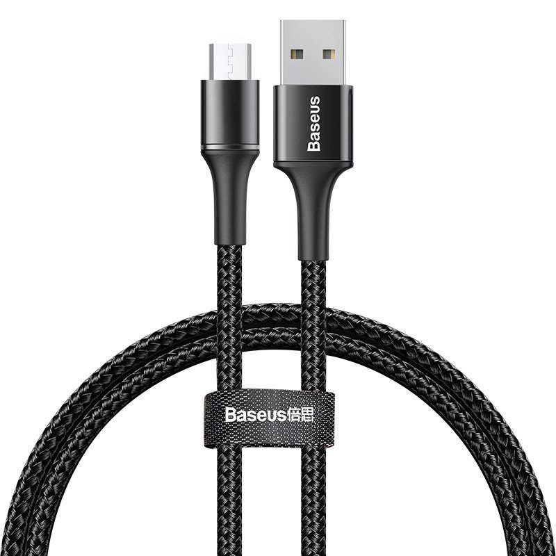 Baseus halo кабель USB для Micro 3A 1m черный CAMGH-B01 — фото