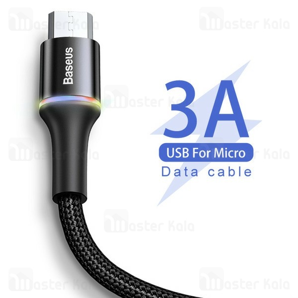 Кабель Baseus Halo Data Cable USB - Micro USB 3A 0.5м черный — фото