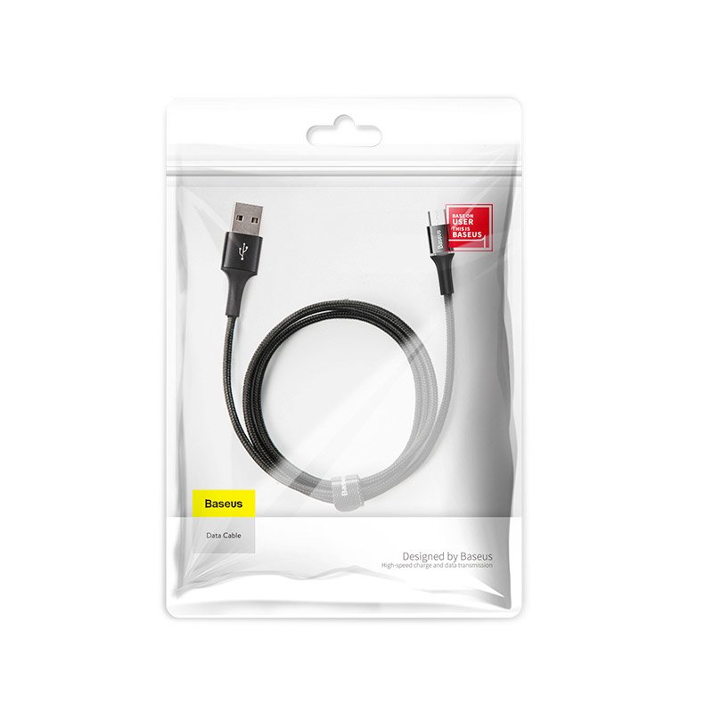Кабель Baseus Halo Data Cable USB - Micro USB 3A 0.5м черный — фото