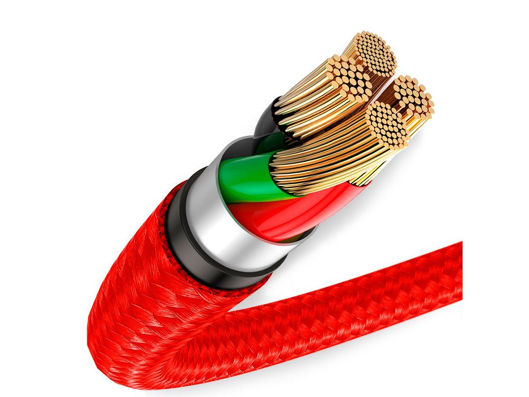 Baseus halo data cable USB For Micro 2A 3m красный — фото