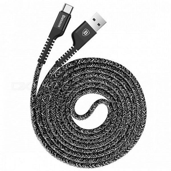 Baseus Confidant Anti-break кабель для Type-C 2A 1M черный — фото