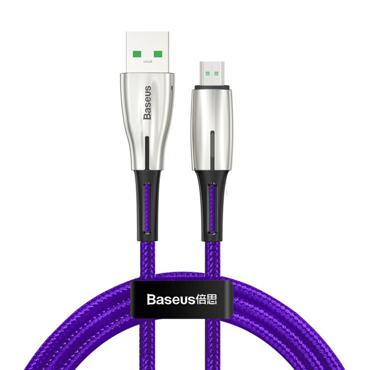 Baseus Waterdrop Cable USB For Micro 4A 1m фиолетовый — фото