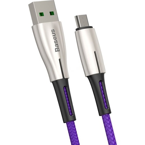Baseus Waterdrop Cable USB For Micro 4A 1m фиолетовый — фото