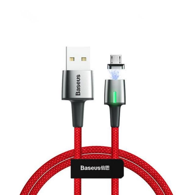 Baseus Zinc Magnetic Cable USB For Micro 2.4A 1m красный — фото