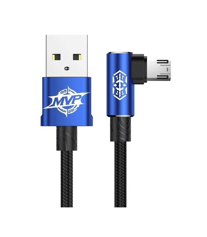 Baseus MVP Elbow Type Cable USB For Micro 1.5A 2M синий — фото