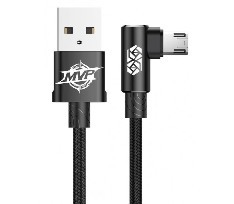 Baseus MVP Elbow Type Cable USB For Micro 2A 1M черный — фото