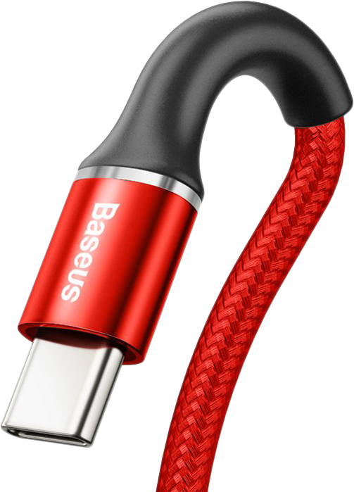 Baseus halo data cable USB For Type-C 2A 3m красный — фото