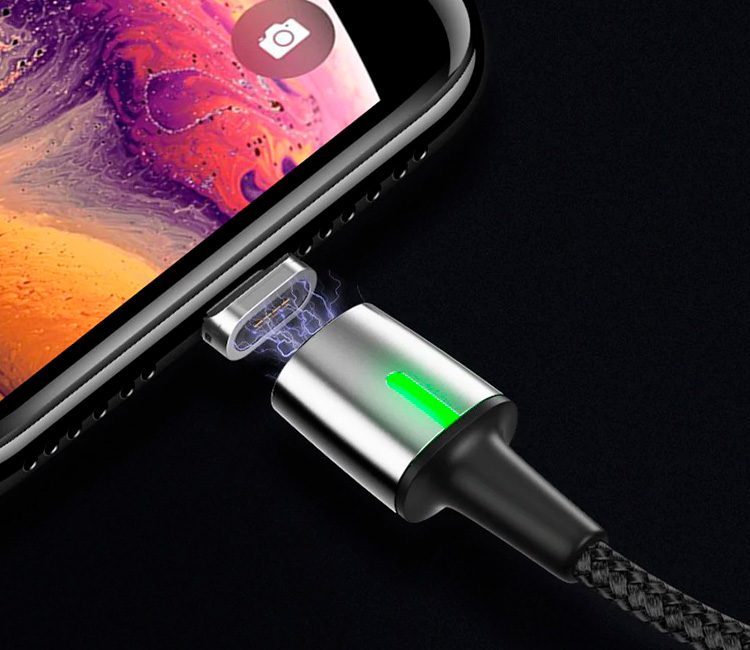 Baseus Zinc Magnetic Cable USB For Type-C 2A 2m фиолетовый CATXC-B05 — фото