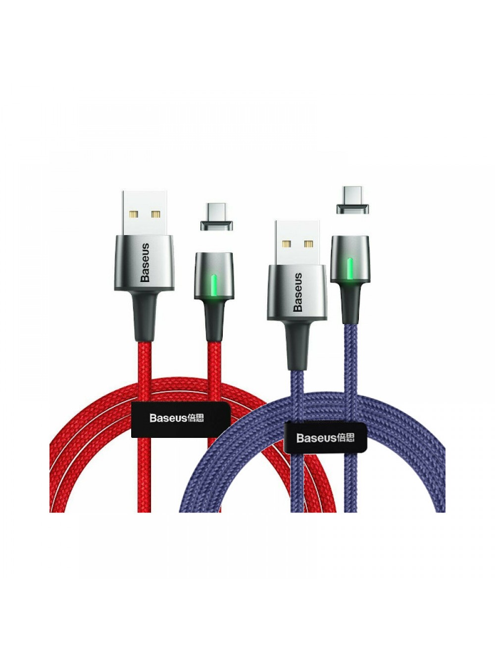 Baseus Zinc Magnetic Cable USB For Type-C 2A 2m красный CATXC-B09 — фото