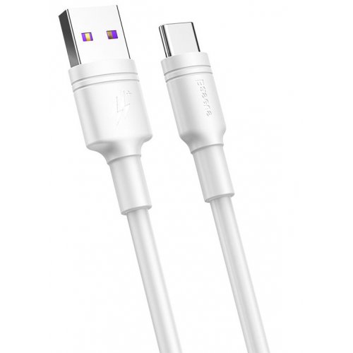 Baseus Double-ring Huawei quick charge cable USB For Type-C 5A 2m Белый CATSH-C02 — фото