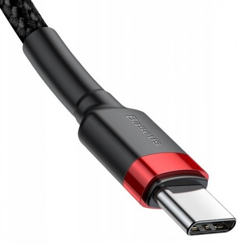 Baseus Cafule PD2.0 60W flash charging USB For Type-C cable (20V 3A) 2m Красный+Черный CATKLF-H91 — фото