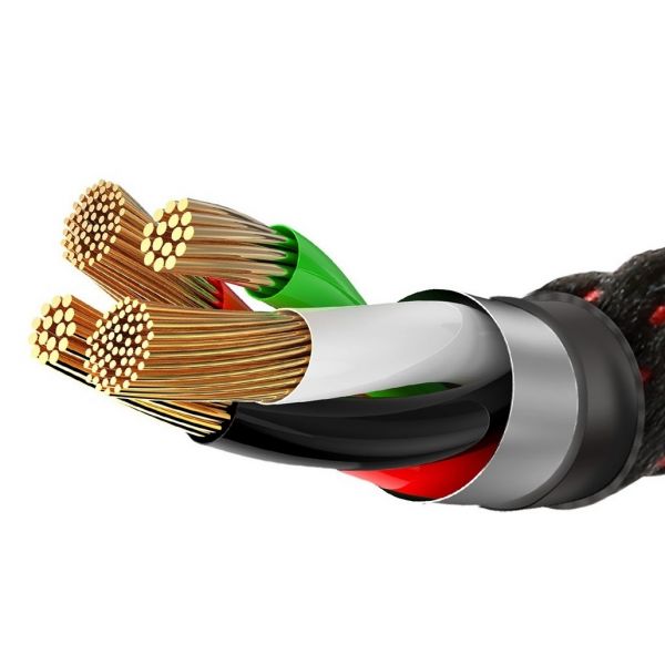 Baseus C-shaped Light Intelligent power-off Cable USB For Type-C 3A 1M Фиолетовый CATCD-05 — фото