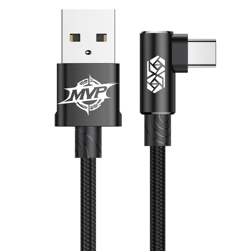 Baseus MVP Elbow Type Cable USB For Type-C 2A 1M Черный CATMVP-A01 — фото