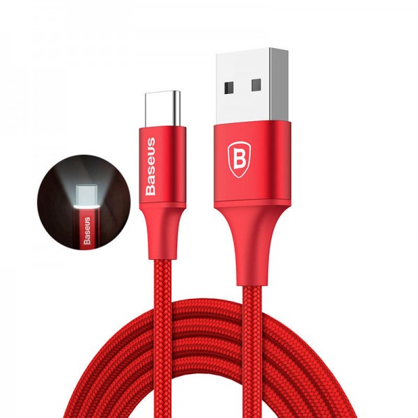 Baseus double fast charging USB cable USB For Type-C 5A 1M Красный CATKC-A09 — фото