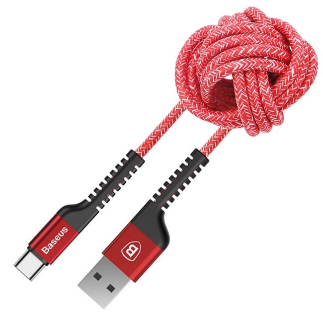 Baseus Confidant Anti-break Cable For Type-C 2A 1M Красный CATZJ-A09 — фото