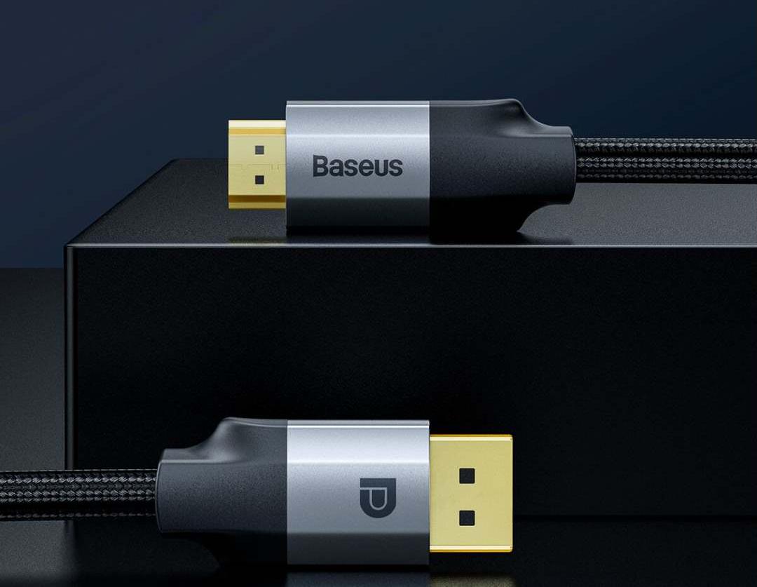 Baseus Enjoyment Series DP Male To 4KHD Male Adapter Cable 2 m Темно серый CAKSX-I0G — фото