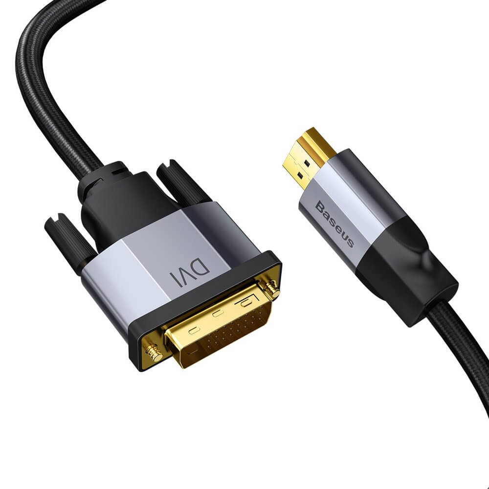Baseus Enjoyment Series 4KHD Male To DVI Male bidirectional Adapter Cable 2m Темно серый CAKSX-G0G — фото
