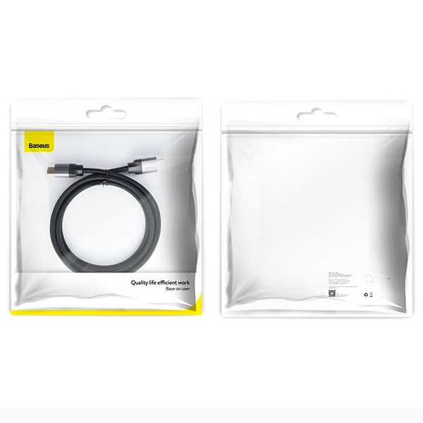 Baseus Enjoyment Series 4KHD Male To 4KHD Male Adapter Cable 2m Темно серый CAKSX-C0G — фото