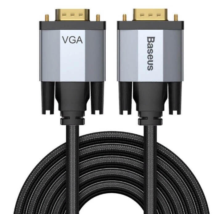 Baseus Enjoyment Series VGA Male to VGA Male Bidirectional Adapter Cable 2 метра Темно серый CAKSX-U0G — фото