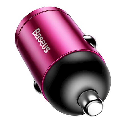 Baseus Tiny Star Mini Quick Charge Car Charger USB Port 30W Розовый VCHX-A04 — фото