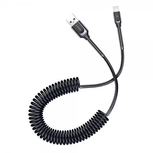 Baseus Double spring Data кабель USB для iP 2A 1.2m Розовое золото — фото