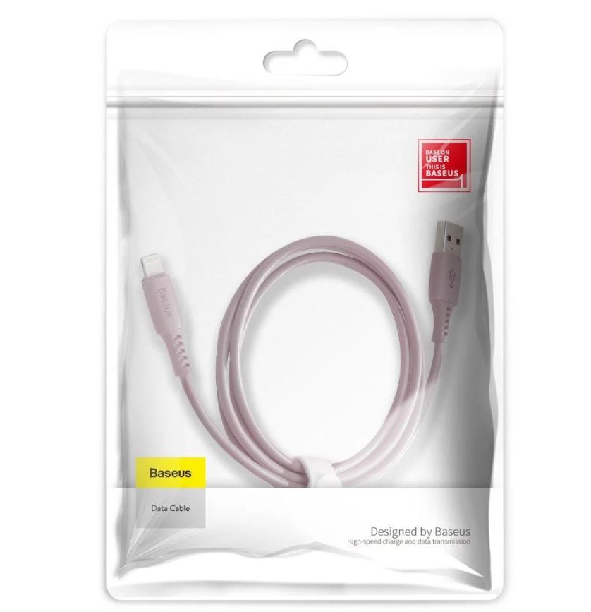 Baseus Colourful кабель USB для iP 2.4A 1.2m Розовый — фото