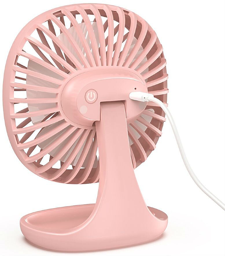 Baseus Pudding-Shaped Fan настольный вентилятор, розовый — фото