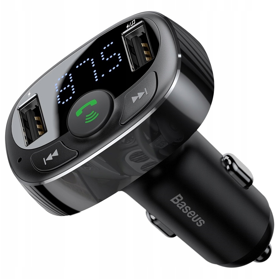 Baseus T (стандартная версия) Автомобильное зарядное устройство Bluetooth S-09A  — фото