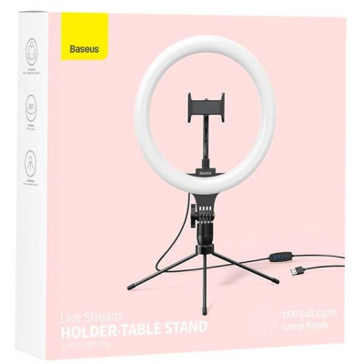 Кольцевая лампа Baseus Live Stream Holder-table Stand — фото
