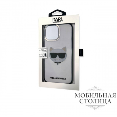 Чехол Lagerfeld для iPhone 13 Pro Max PC/TPU Choupette Hard Transparent