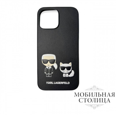 Чехол Lagerfeld для iPhone 13 Pro Max PU Karl & Choupette Hard Black