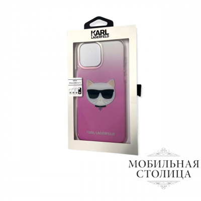 Karl Lagerfeld / Чехол для iPhone 13 Pro Max PC/TPU Choupette Hard — фото