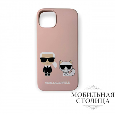 Karl Lagerfeld / Lagerfeld для iPhone 13 чехол Liquid silicone Choupette Hard — фото