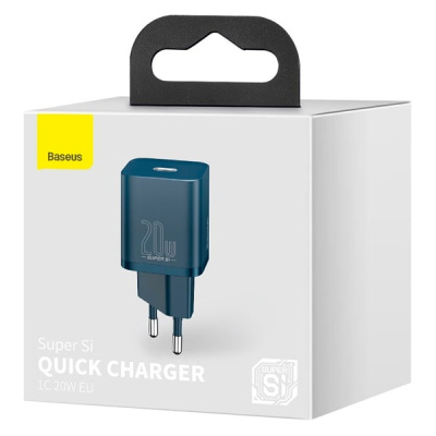 Сетевое зарядное Baseus Super Si Quick Charger 1C 20W EU Sets — фото