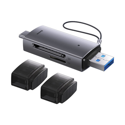 Картридер Baseus USB-A & Type-C to SD/TF — фото