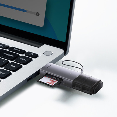 Картридер Baseus USB-A & Type-C to SD/TF — фото