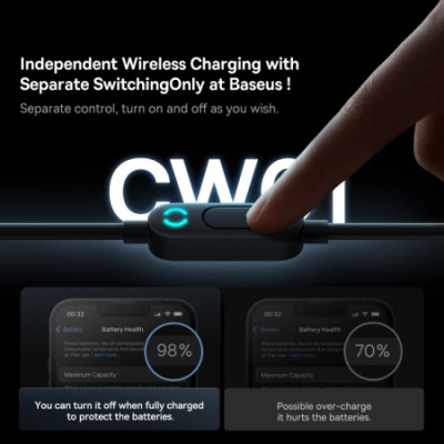 Автомобильное зарядное устройство Baseus CW01 Magnetic Wireless Charging Car Mount 40W — фото