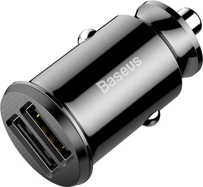 Baseus Grain автомобильное зарядное устройство (два USB 5V 3.1A ) черное