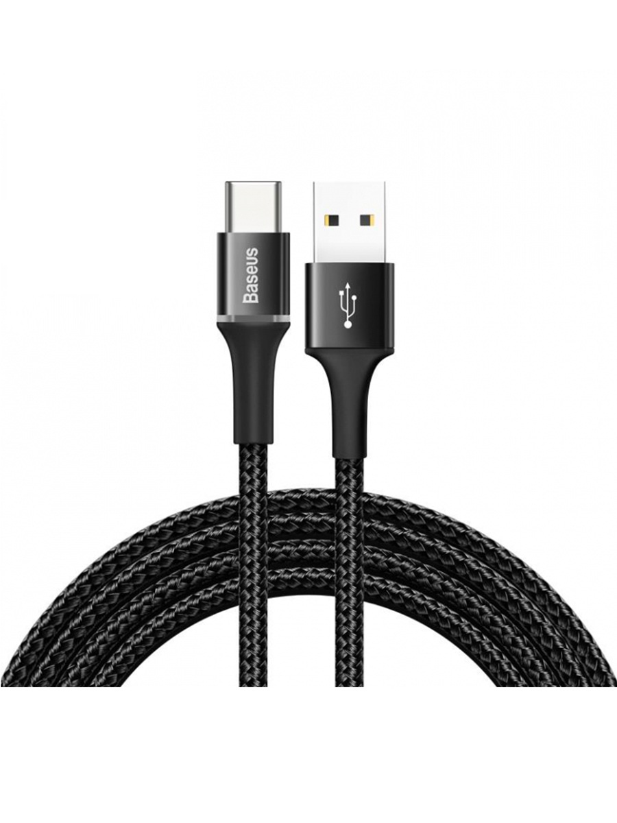 Baseus halo  кабель USB для Type-C 3A 1m черный
