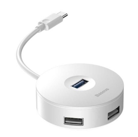 Baseus round box HUB adapter Type-C to USB3.0*1+USB2.0*325CM Белый CAHUB-G02