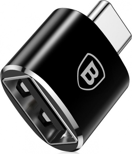 Baseus USB Female To Type-C Male Adapter Converter 2.4A  Черный CATOTG-01