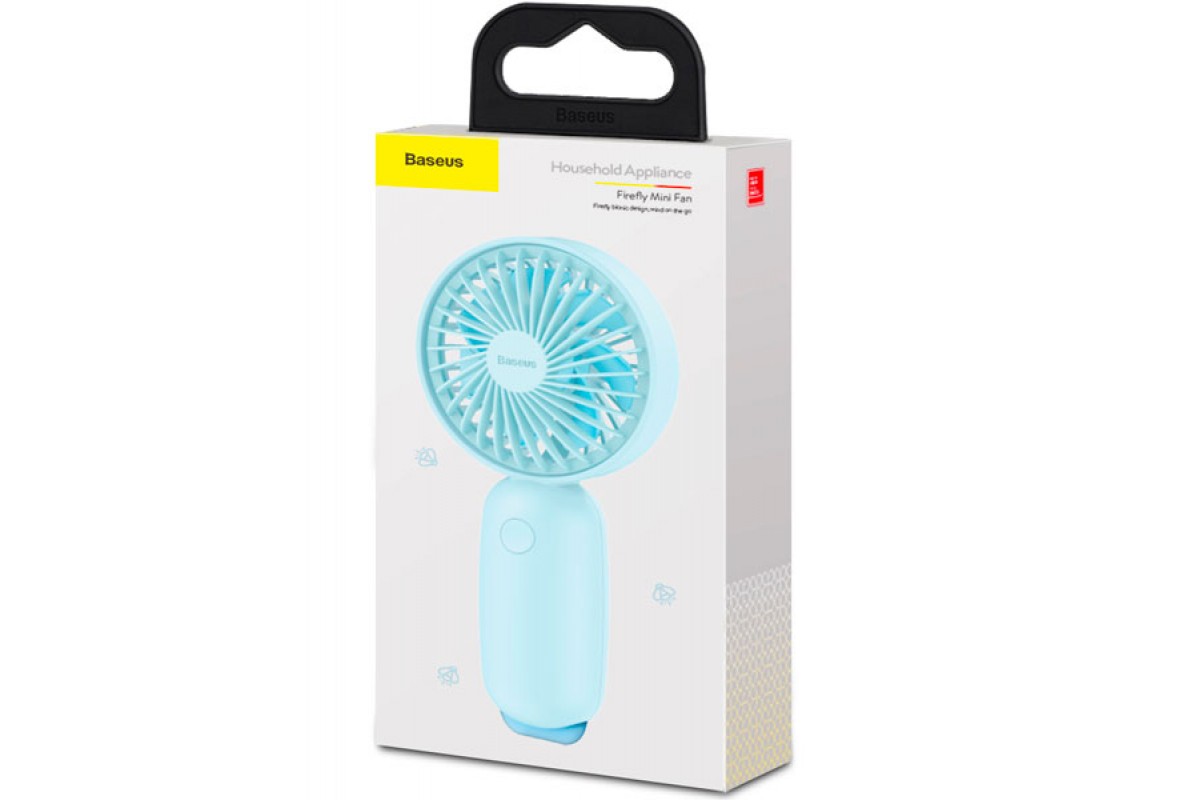 Baseus Firefly mini fan ручной вентилятор, синий
