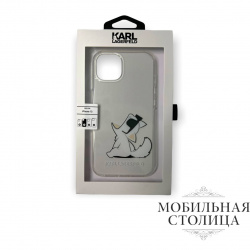 Karl Lagerfeld / Чехол для iPhone 13 PC/TPU Choupette Fun Hard